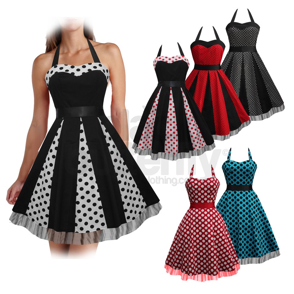 Satin Rockabilly Swing Prom Dresses